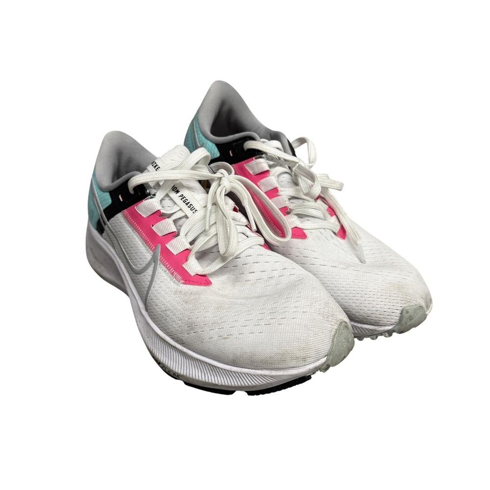 Nike Air Zoom Pegasus 38 Shoes Mens Size 7 White Teal Pink Running CW7356-102